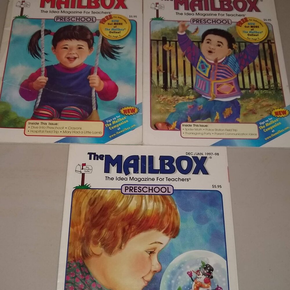 The Mailbox Preschool 1997 - 1999 magazines x 3